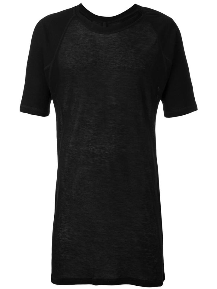 Barbara I Gongini Long T-shirt, Men's, Size: Xl, Black, Lyocell/wool