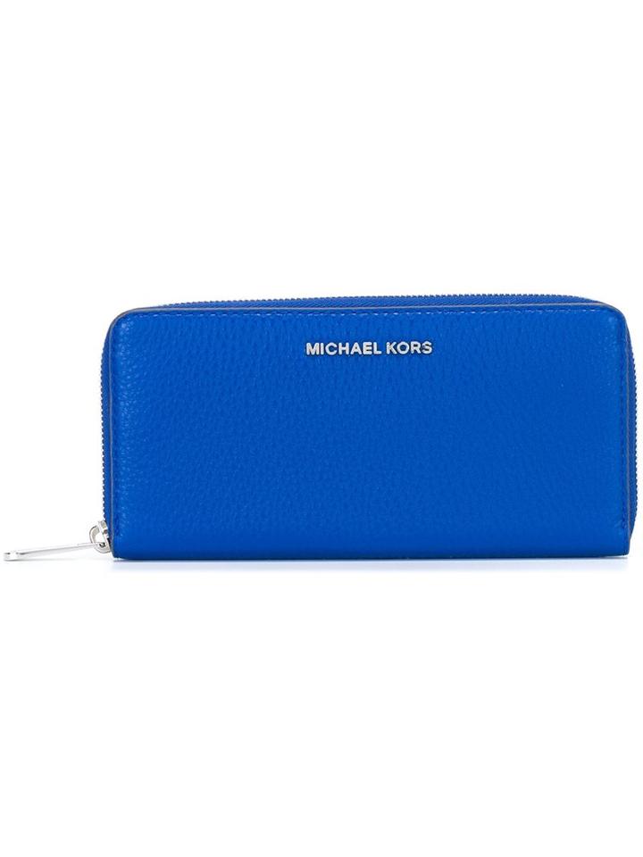 Michael Michael Kors Silver-tone Zipped Long Wallet
