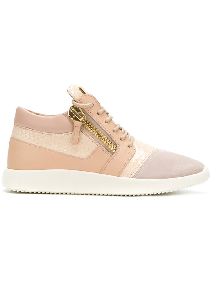 Giuseppe Zanotti Design Runner Panelled Sneakers - Pink & Purple