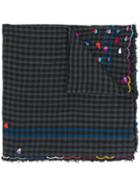 Faliero Sarti Check And Heart Embroidered Scarf - Unavailable