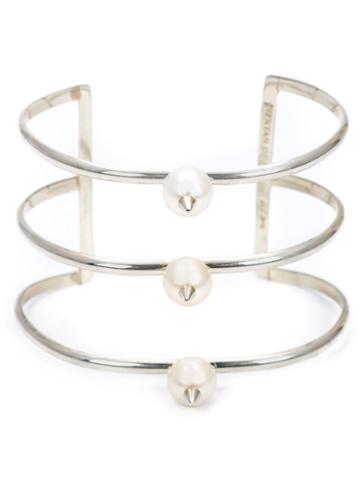 Nektar De Stagni Spike Pearl Cuff - Grey
