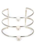 Nektar De Stagni Spike Pearl Cuff - Grey