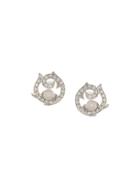 V Jewellery Rose Earrings - Metallic
