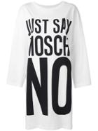 Moschino Just Say No T-shirt Dress - White