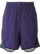 Adidas Adidas X Kolor Track Shorts, Men's, Size: Xl, Pink/purple, Polyamide/polyurethane