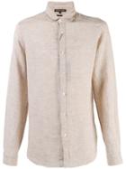 Michael Michael Kors Classic Shirt, Men's, Size: Medium, Nude/neutrals, Linen/flax