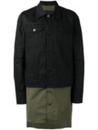 Juun.j Colour Block Overcoat, Size: 48, Black, Cotton