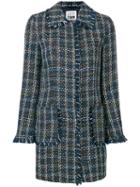 Twin-set - Bouclé Coat - Women - Cotton/polyamide/polyester/viscose - Xl, Blue, Cotton/polyamide/polyester/viscose