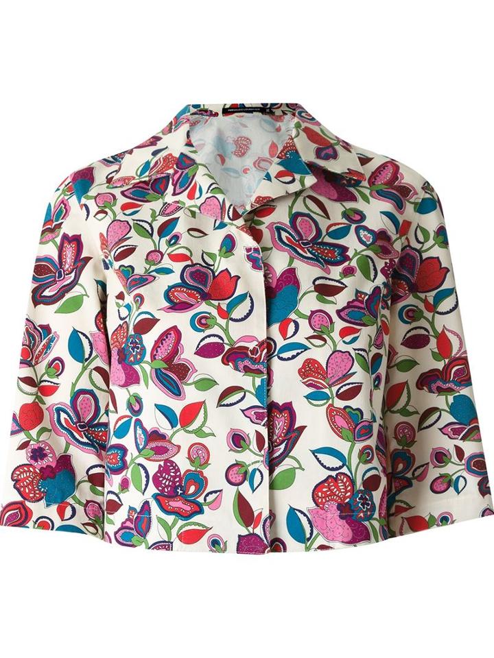 Reinaldo Lourenço Crop Floral Blazer
