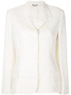 Versace Pre-owned Inverted Peaked Lapels Blazer - White
