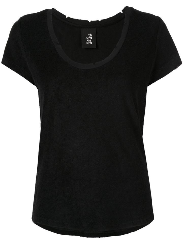 Thom Krom T-shirt With Distressed Details - Black