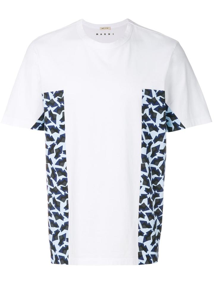Marni Patterned Panel T-shirt - White