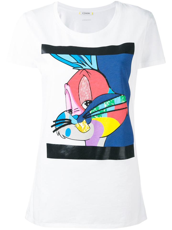 Iceberg - Bugs Bunny T-shirt - Women - Cotton - 38, White, Cotton