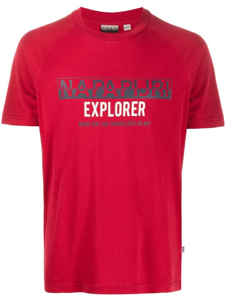 Napapijri Explorer Printed T-shirt - Red