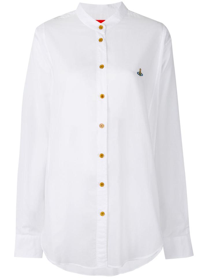 Vivienne Westwood - Embroidered Logo Shirt - Women - Cotton - 42, Women's, White, Cotton