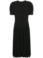 Marni Pleated Skirt Midi Dress - Black