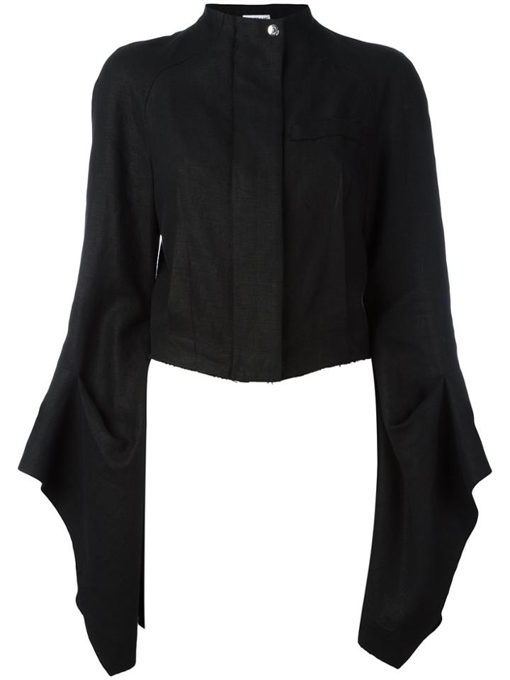 Loewe Extra Longsleeves Cropped Jacket - Black