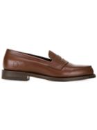 Mr. Gentleman Mr. Gentleman X Regal Penny Loafers, Men's, Size: 26.5, Brown, Calf Leather