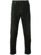 Acne Studios Cropped Straight Jeans, Men's, Size: 31, Black, Cotton/spandex/elastane
