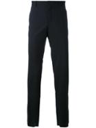 Maison Kitsuné - Slim Fit Trousers - Men - Cupro/wool - 46, Blue, Cupro/wool