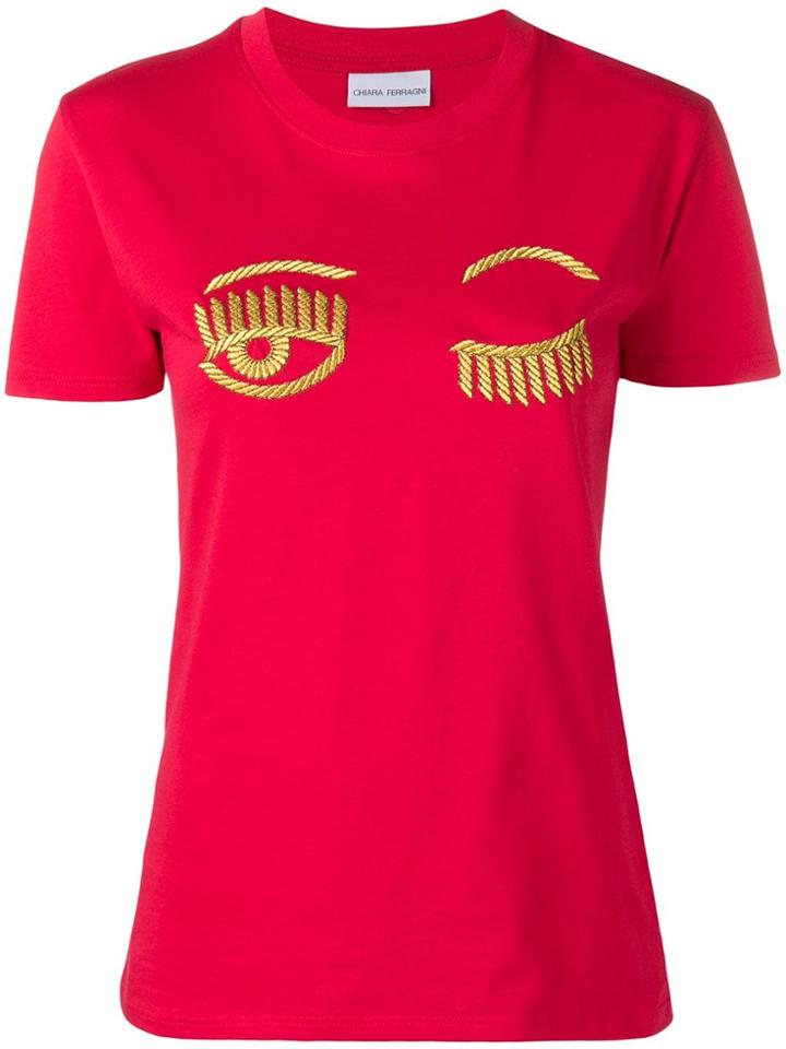 Chiara Ferragni Flirting Braid Embroidered T-shirt