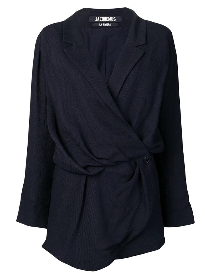 Jacquemus Wrap Style Jump Suit - Blue