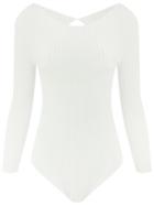 Andrea Bogosian Ribbed Bodysuit, Women's, Size: P, White, Polyamide/viscose