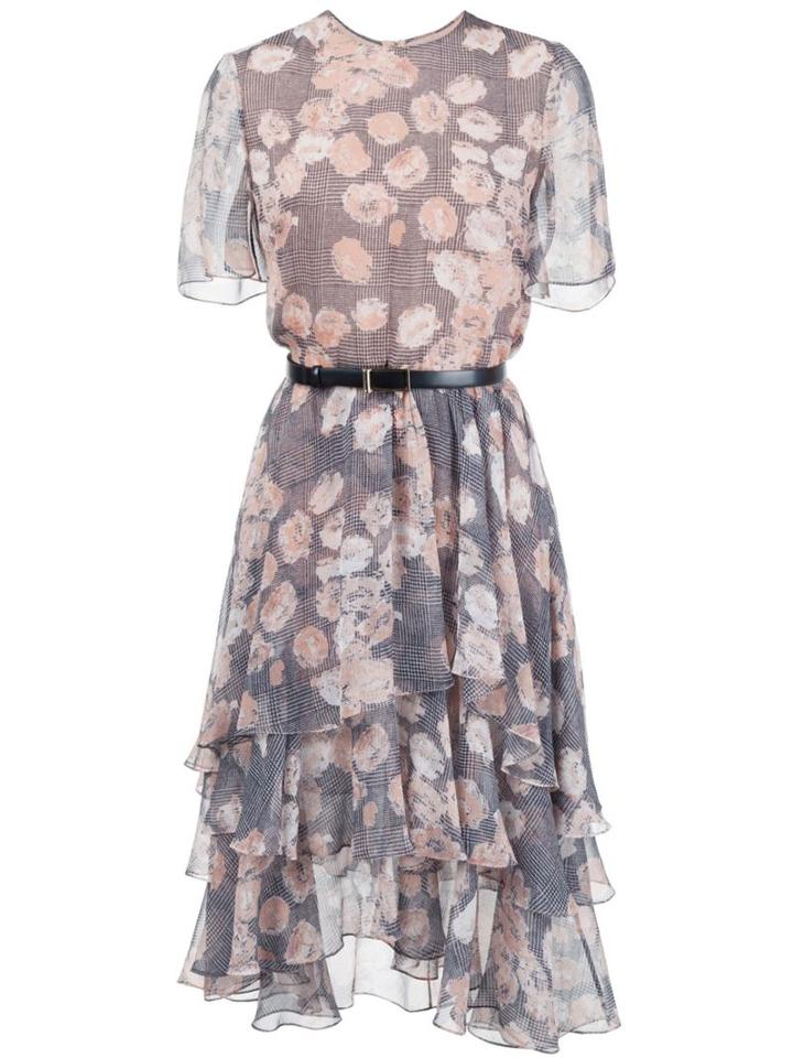 Jason Wu Floral Tiered Hem Dress