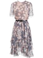 Jason Wu Floral Tiered Hem Dress