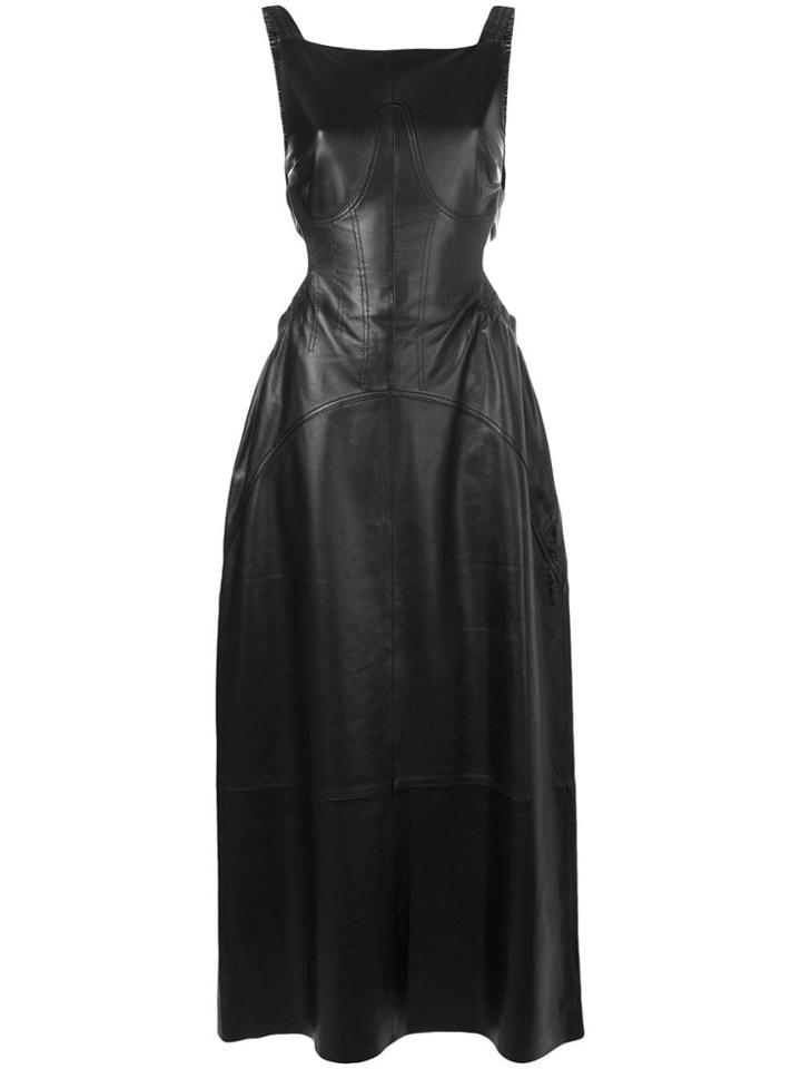 Ellery Rouched Side Cutout Dress - Black