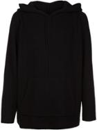Attachment Panelled Zip Up Hoodie - Black
