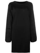 Maison Margiela Bi-material Bat Sleeve Dress, Women's, Size: Small, Black, Polyamide/spandex/elastane/viscose/wool
