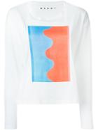 Marni Abstract Print T-shirt, Women's, Size: 42, White, Cotton