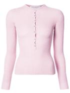Philosophy Di Lorenzo Serafini Henley Ribbed Sweater - Pink & Purple