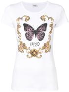 Liu Jo Baroque Butterfly Logo T-shirt - White