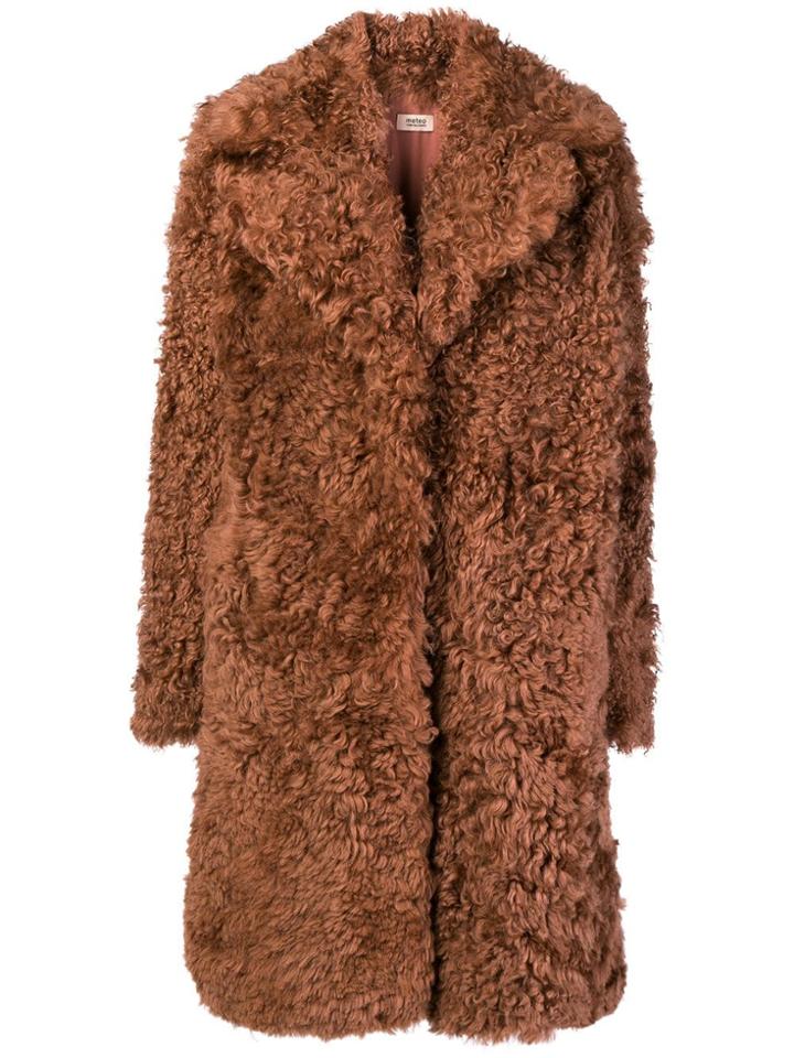 Yves Salomon Meteo Fur Trimmed Coat - Brown