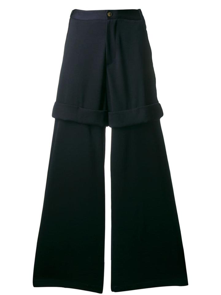 Société Anonyme Double Wide Leg Trousers - Blue