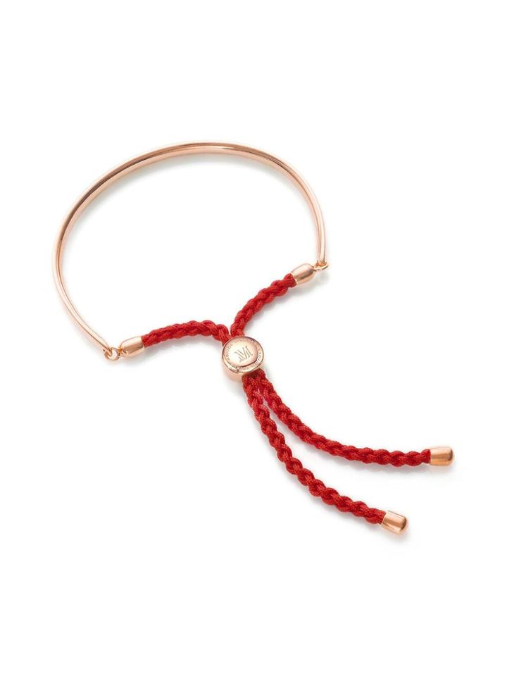 Monica Vinader Rp Fiji Coral Rose Gold Bracelet - Red