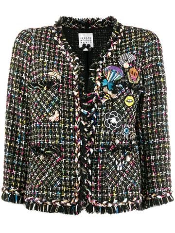 Edward Achour Paris Embellished Tweed Jacket - Black