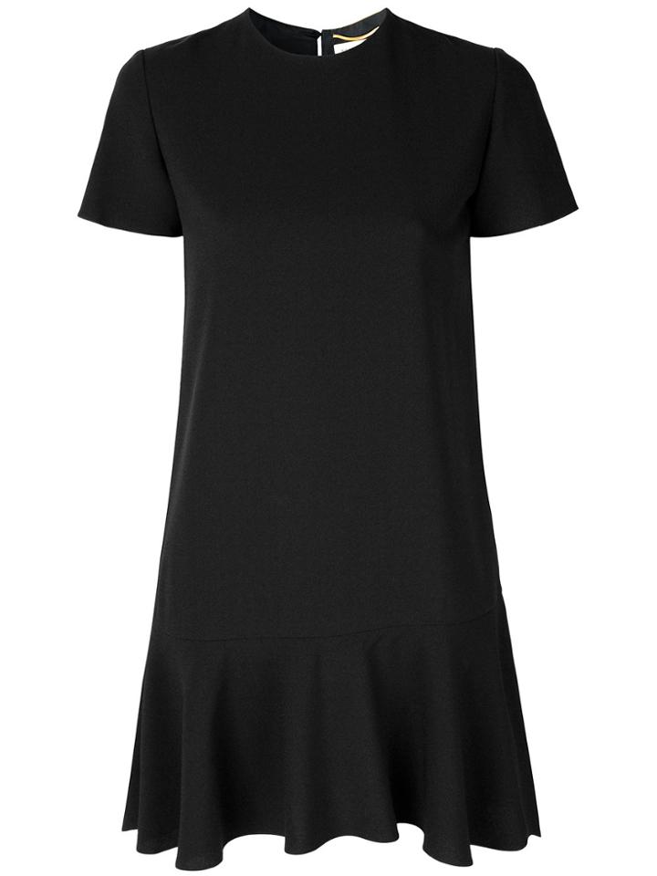 Saint Laurent Short Sleeve Mini Dress - Black