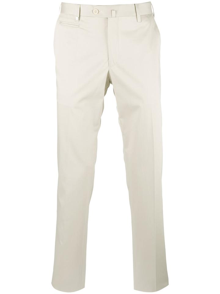 Corneliani Classic Chinos, Men's, Size: 50, Nude/neutrals, Cotton/spandex/elastane