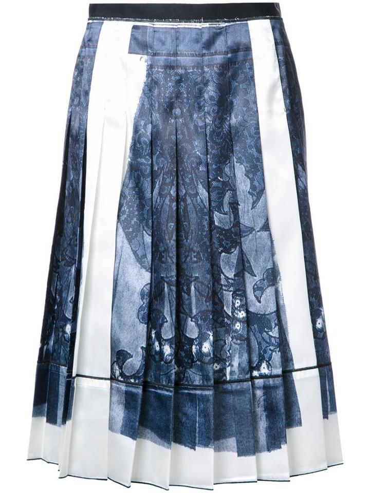Marc Jacobs - Trompe-l'ail Lace Print Skirt - Women - Polyester - 8, Black, Polyester