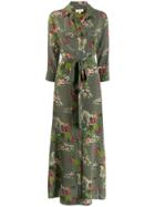 L'agence Floral Maxi Dress - Green