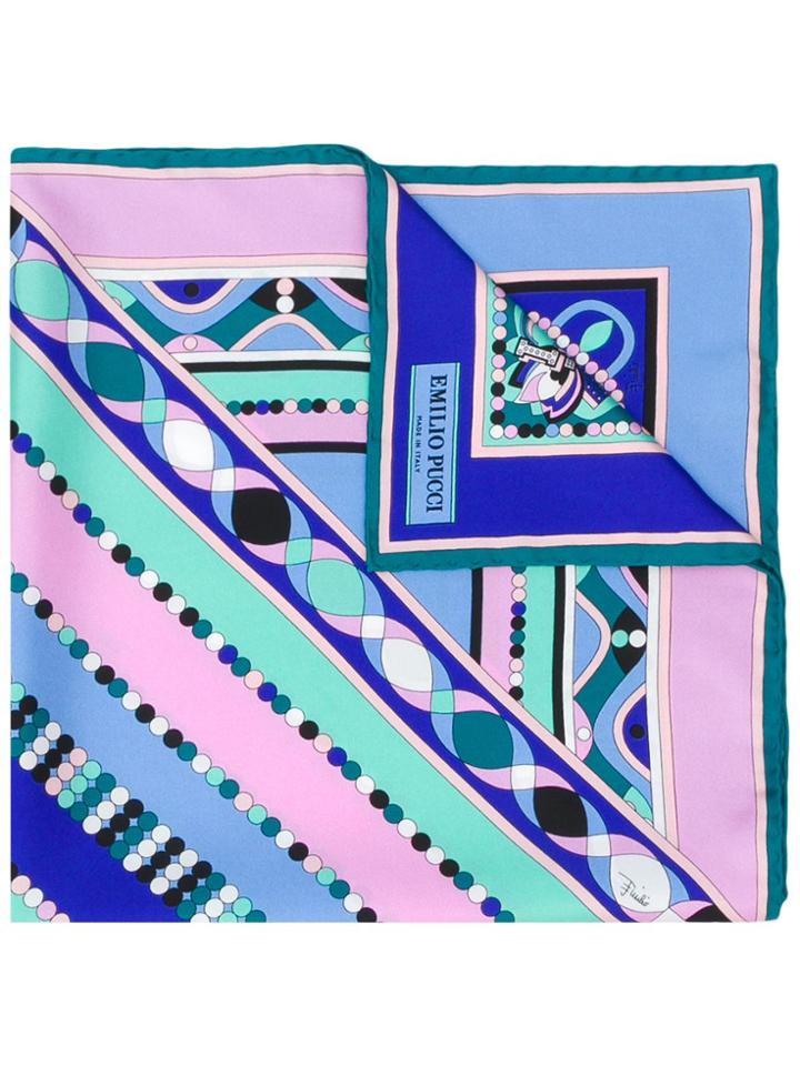 Emilio Pucci Abstract Print Scarf - Blue