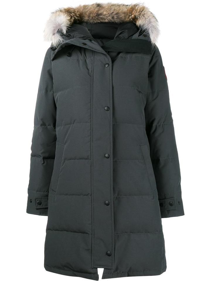 Canada Goose Shellburne Parka, Women's, Size: Xs, Grey, Cotton/feather Down/nylon/coyote Fur