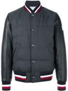 Moncler Striped Detail Bomber - Grey