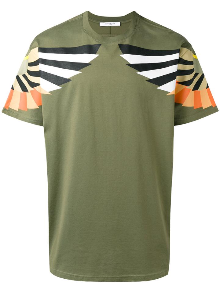 Givenchy Columbian-fit Optical Wing Print T-shirt - Green