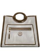 Fendi Runaway Mesh Perforated Tote - Brown