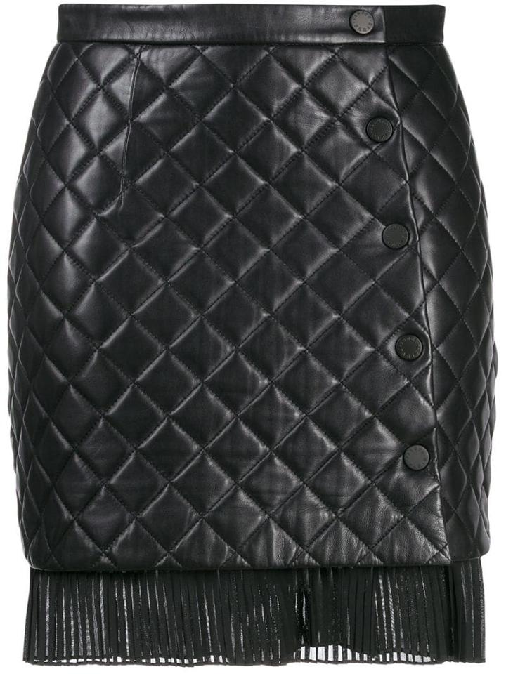 Sandro Paris Short Quilted-effect Skirt - Black