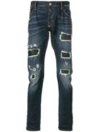 Philipp Plein - Distressed Straight-leg Jeans - Men - Cotton/spandex/elastane - 33, Blue, Cotton/spandex/elastane
